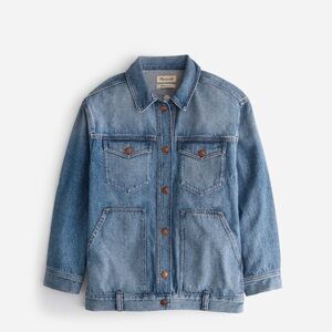 Madewell Oversized Trucker Jean Jacket in Sentell Wash
